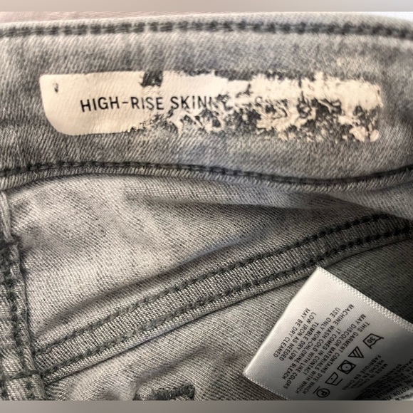 Anthropologie Pilco And The Letterpress Jeans Size 25 Gray Distressed High Waist - Picture 6 of 8